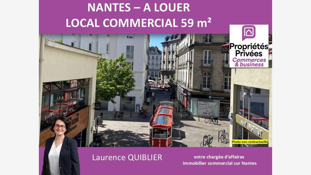 Local commercial 59m² à louer à Nantes centre