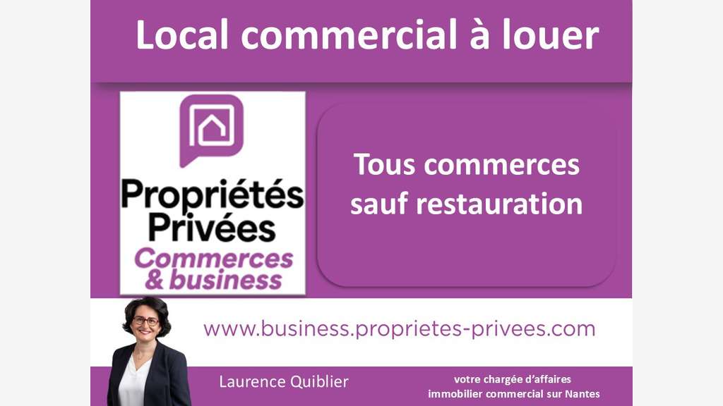 Local commercial 59m² à louer à Nantes centre