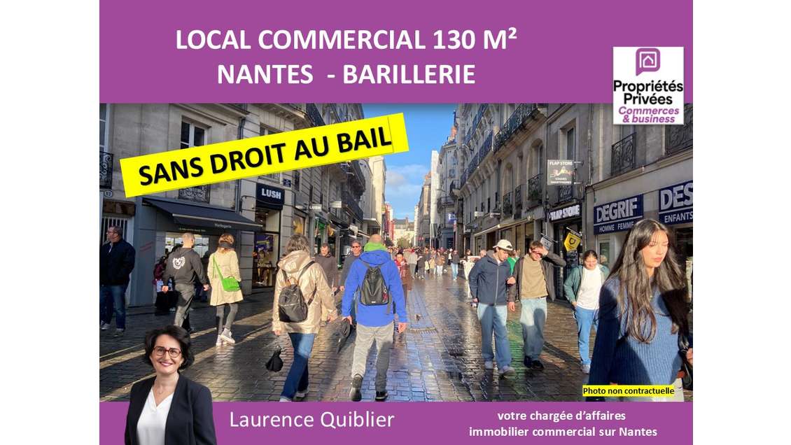 Local commercial 130m² à louer à Nantes Decré