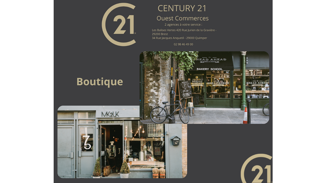 A louer local commercial de 100m² à Quimper centre