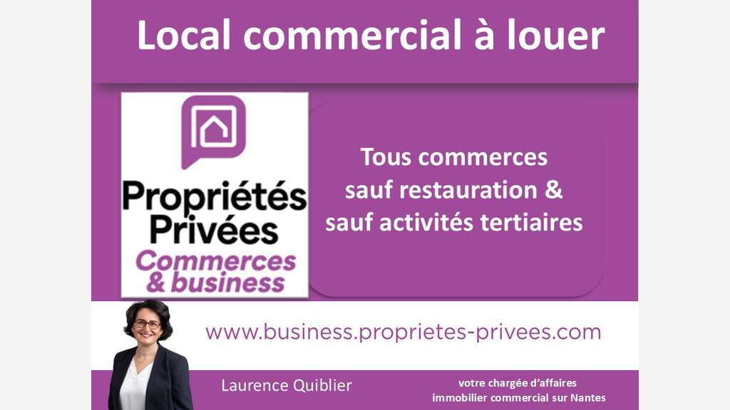 Local commercial PMR 73m² à louer à Nantes centre