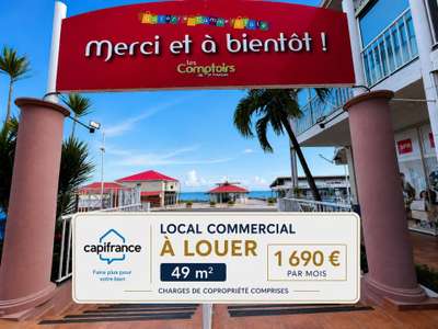 A louer local commercial 49m² à Saint François 