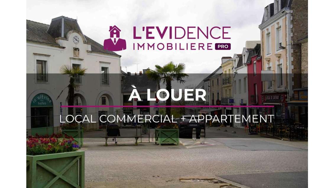 A louer local commercial 45m² et appart à Savenay