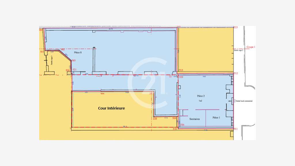 A louer local 320m² hyper centre de Valence
