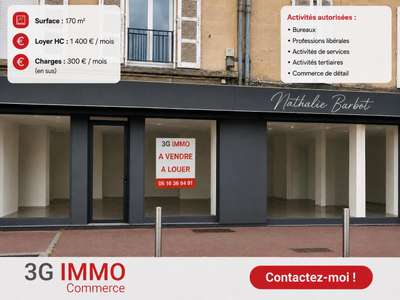 A louer local commercial 170m² à Vitry-le-François