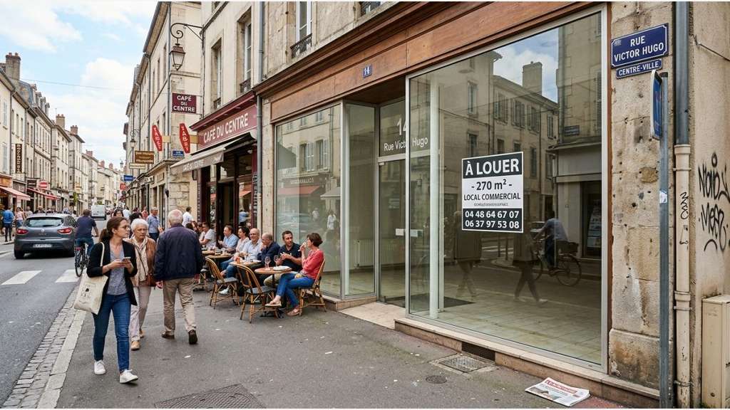 A louer local 270m² sur axe passant à Cusset