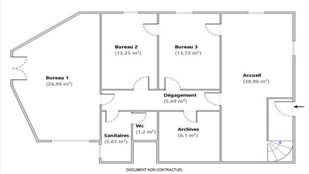A louer bureaux 103m² à Nîmes Quai De La Fontaine