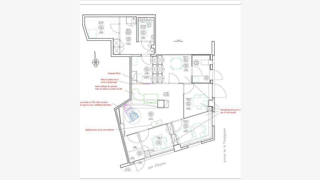 A louer local 81m² à Montpellier Sud Pompignane