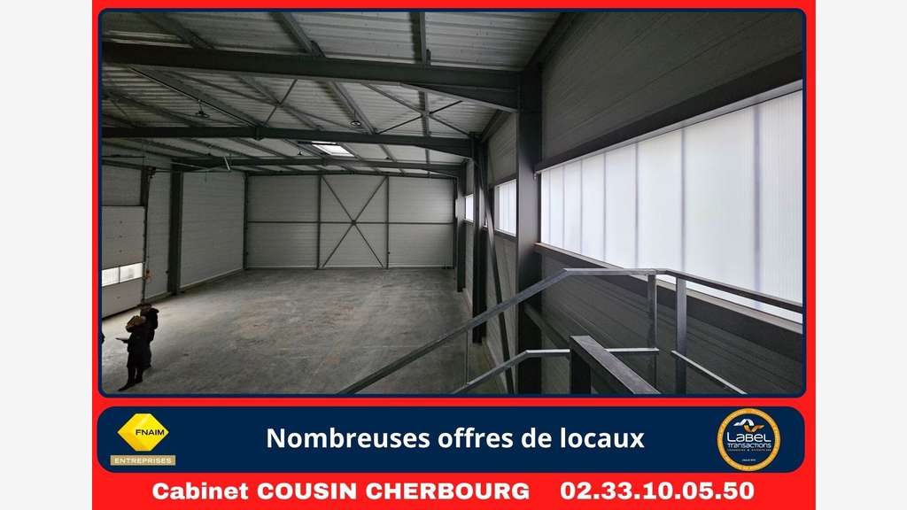 A louer entrepôt neuf 400m² à Valognes Armanville