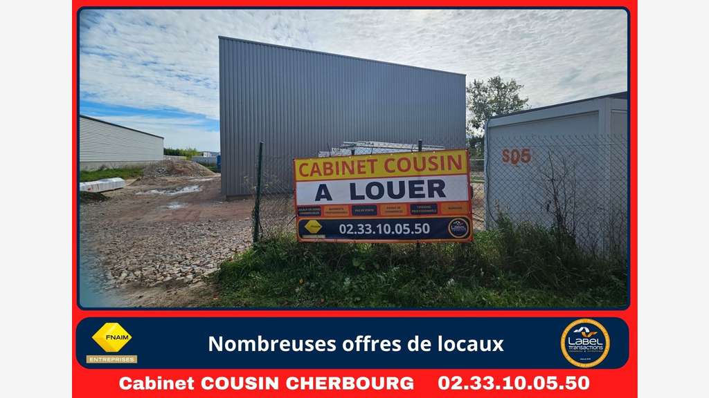 A louer entrepôt neuf 400m² à Valognes Armanville
