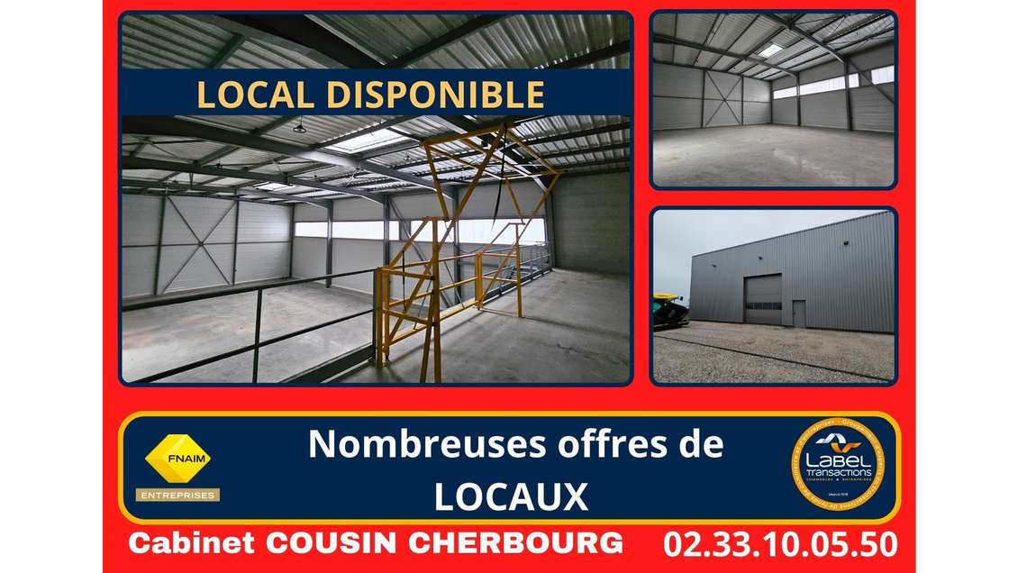 A louer entrepôt neuf 400m² à Valognes Armanville