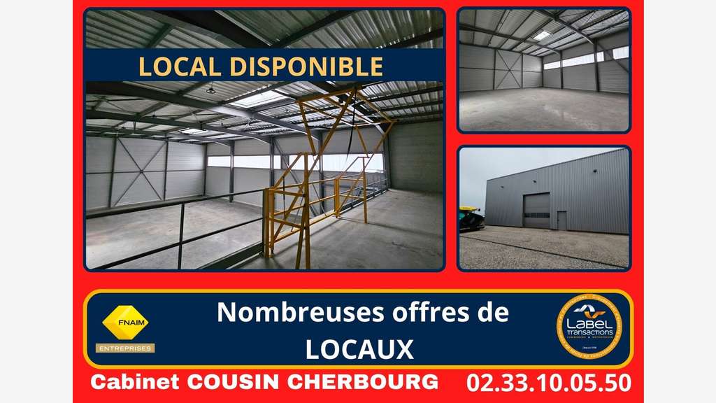 A louer entrepôt neuf 400m² à Valognes Armanville
