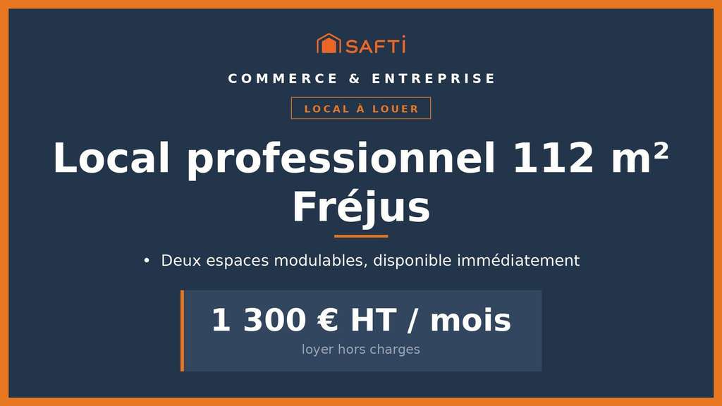 À louer local professionnel 112m² à Fréjus