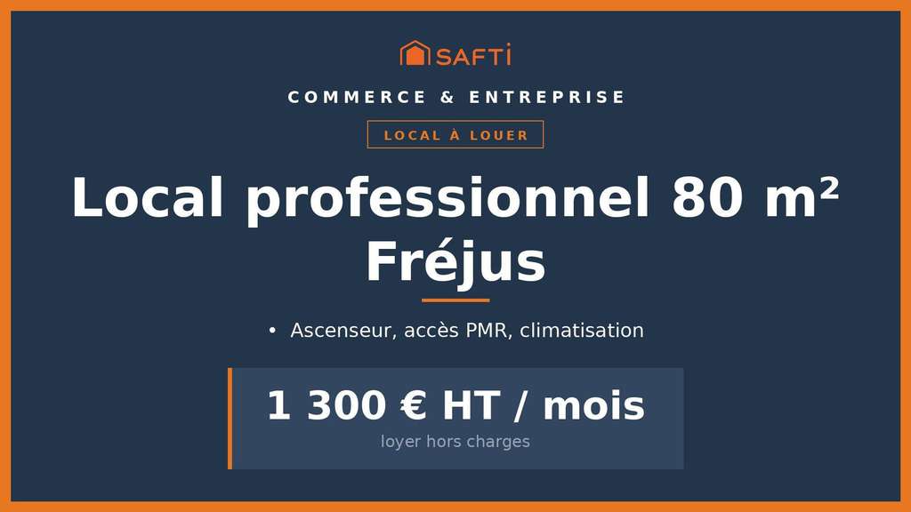 À louer local professionnel 80m² à Fréjus