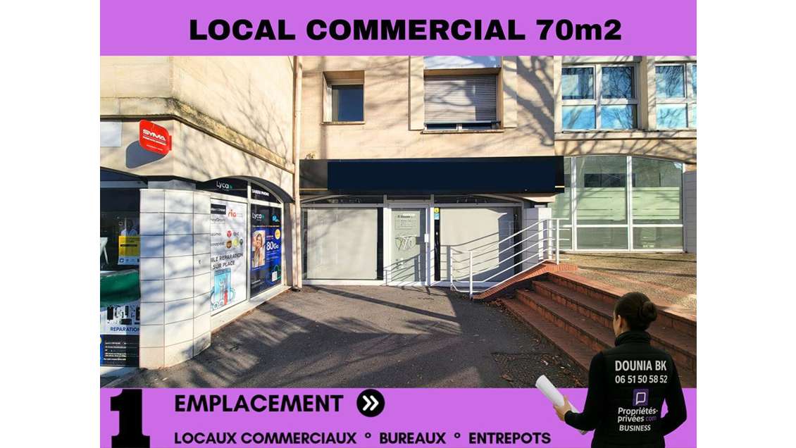 A louer local 70m² empl N°1  à Creil