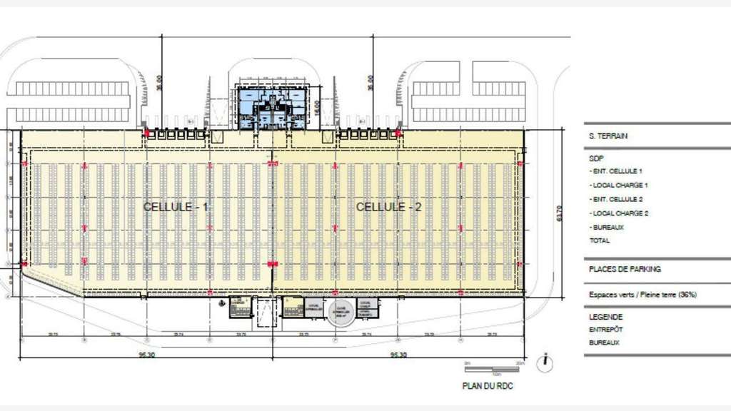 À louer entrepôt 12635m² à proximité de Cambrai