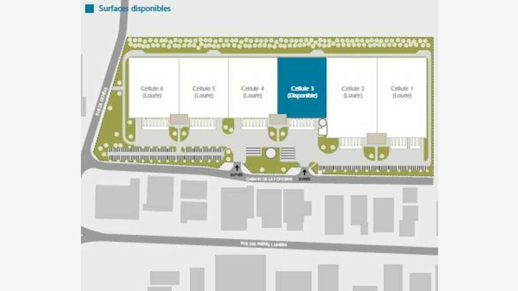 A louer entrepôt logistique de 4535m² à Genas