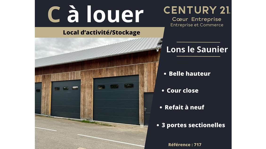A louer local d'activité 345m² à Lons le Saunier