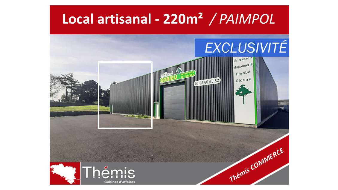 A louer local d'activité 220m² sortie de Paimpol