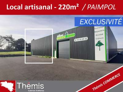 A louer local d'activité 220m² sortie de Paimpol