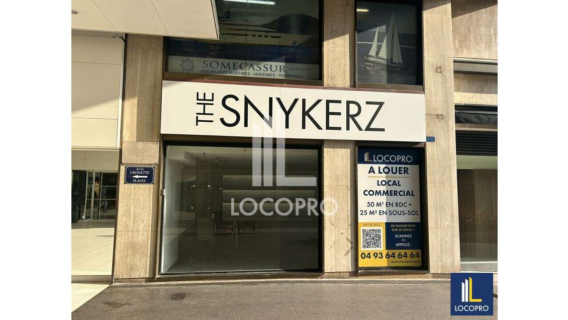 A louer local 75m² à Cannes proche rue d'Antibes