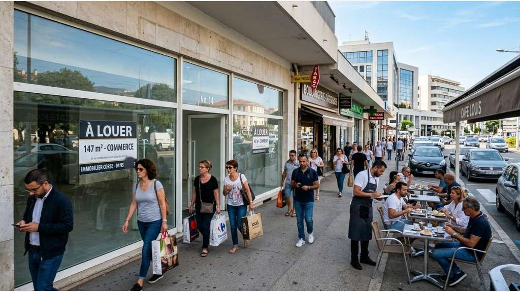 A louer locaux commerciaux 147m² rocade Ajaccio