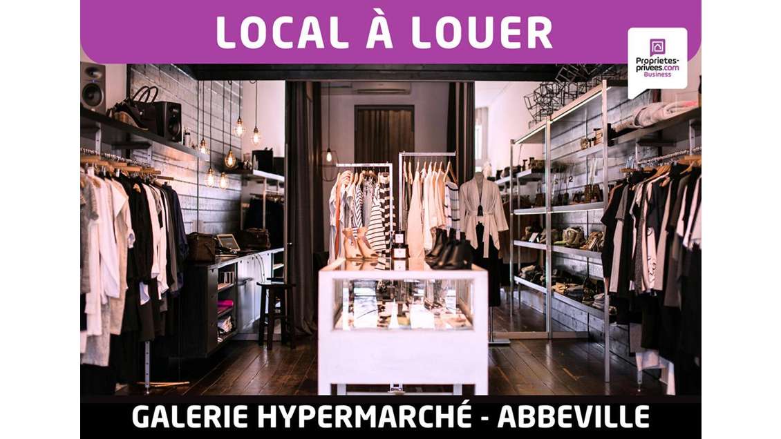 A louer local commercial 77m² galerie à Abbeville