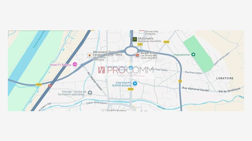 Local commercial 110m² à louer proche A7 à Bollène