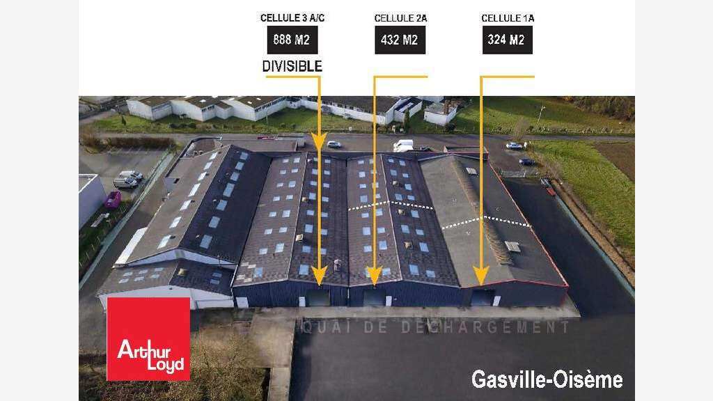 A louer local 324m² avec quai agglo Chartres