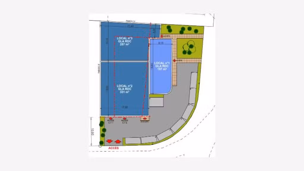 A louer cellule 257m² ZC de St Florent le Vieil