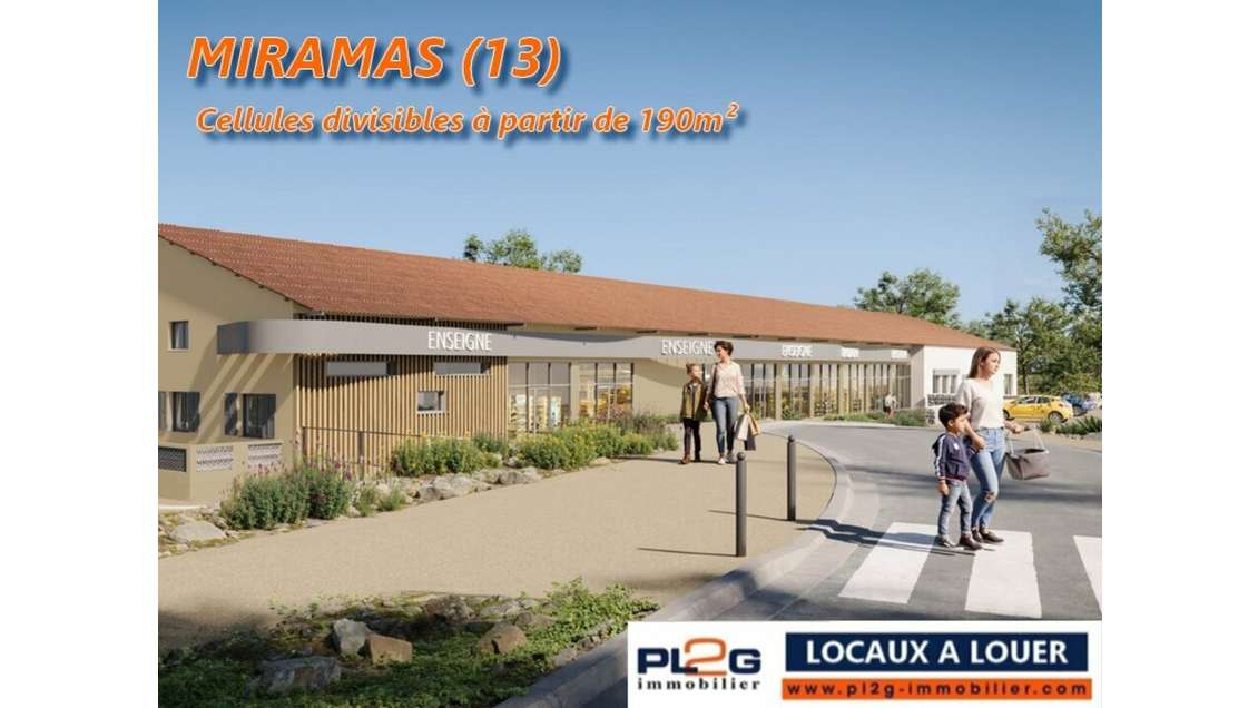 Cellules commerciales neuves à louer à Miramas