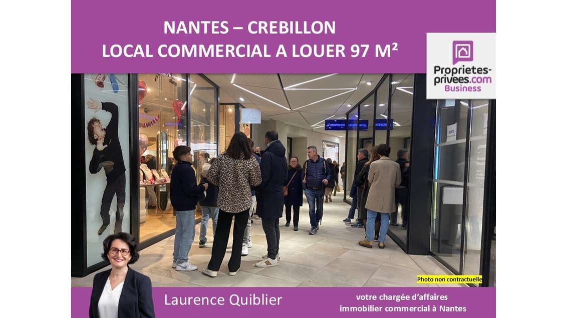 A louer local commercial 97m² à Nantes centre
