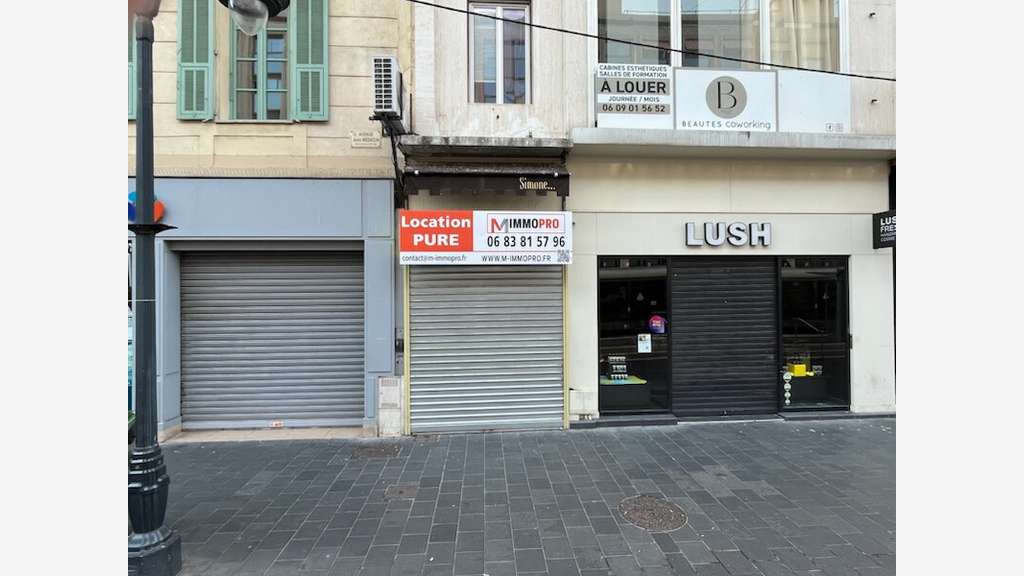 A louer local commercial Nice centre Av Médecin