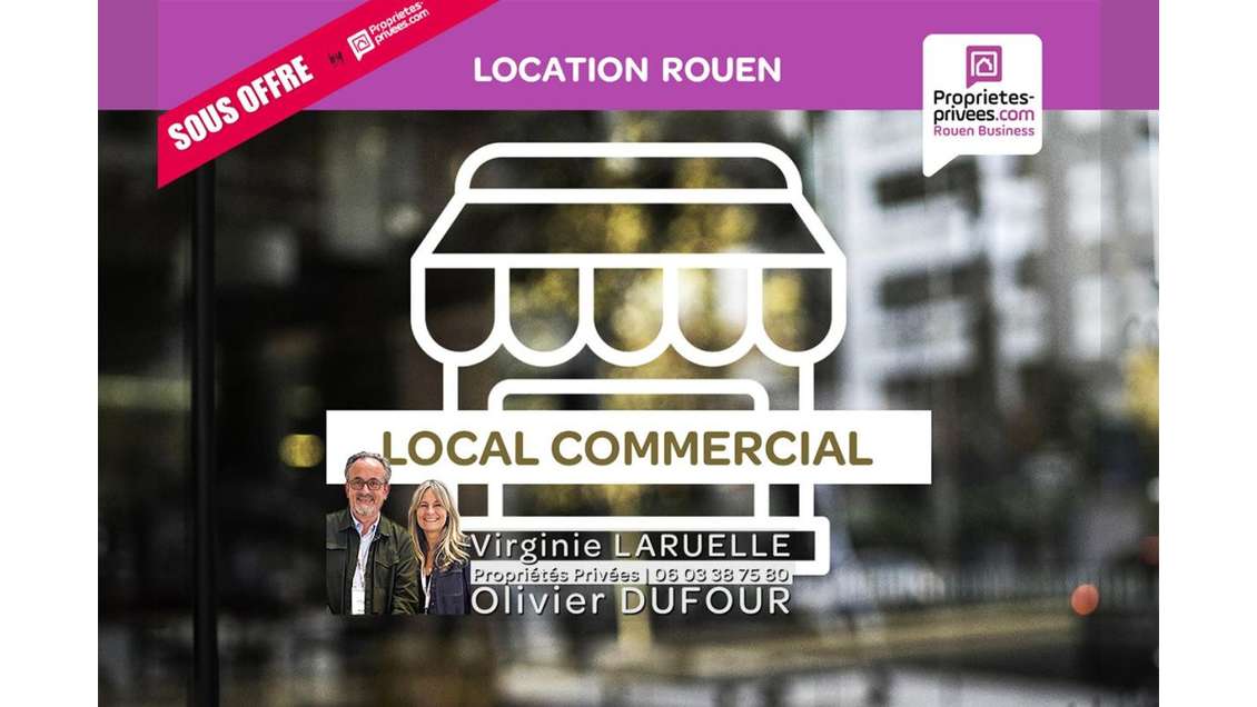 Location local commercial 38m² Rouen hyper centre