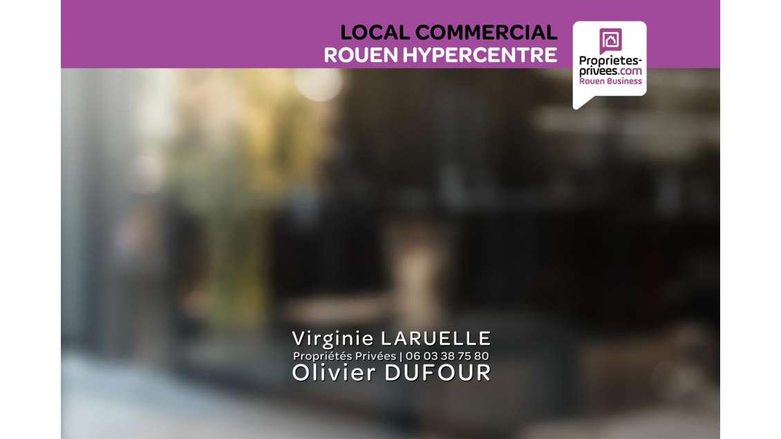 A louer local commercial 75m² à Rouen Rive Droite