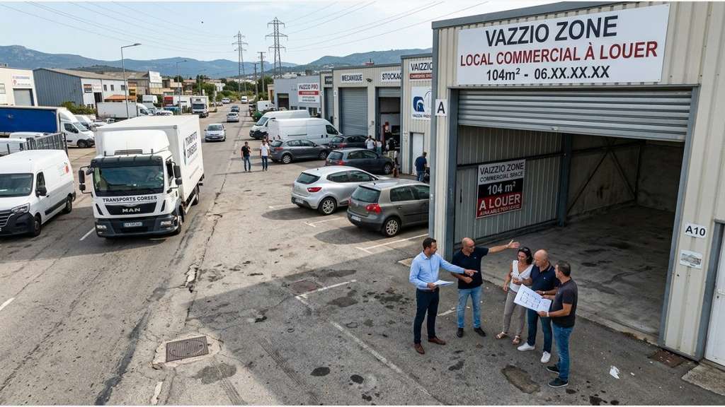 A louer local d'activité 104m² à Ajaccio ZI Vazzio