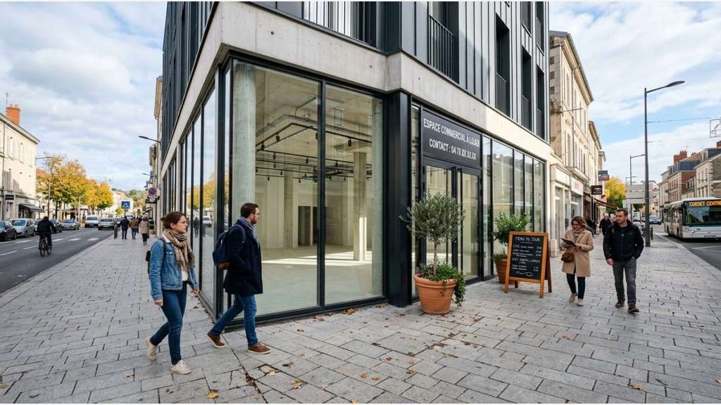 A louer locaux commerciaux neufs 142m² à Cusset