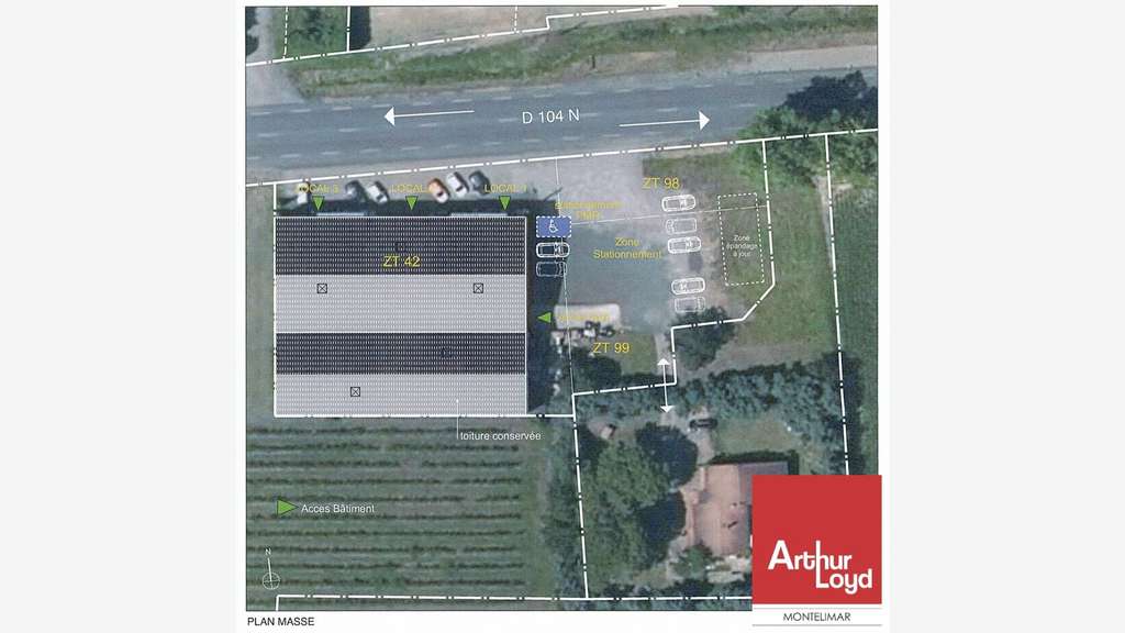 Local commercial 428m² à louer à Loriol sur Drome
