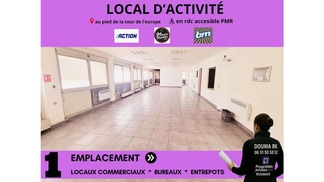 Location local 126m² empl premium Nogent sur Oise