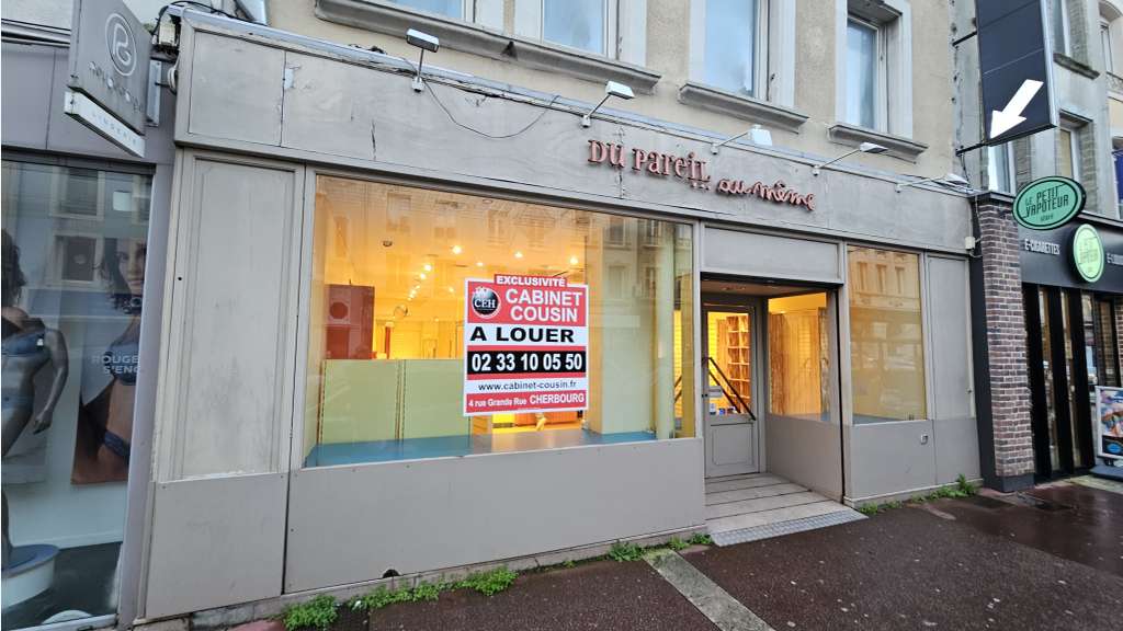 Loue local commercial 100m² Cherbourg-en-cotentin