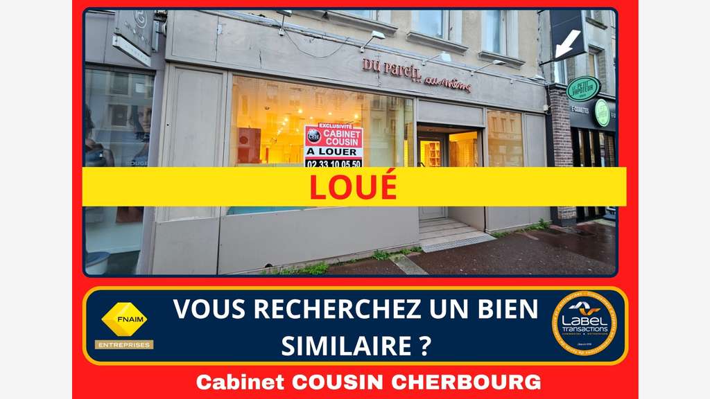 Loue local commercial 100m² Cherbourg-en-cotentin