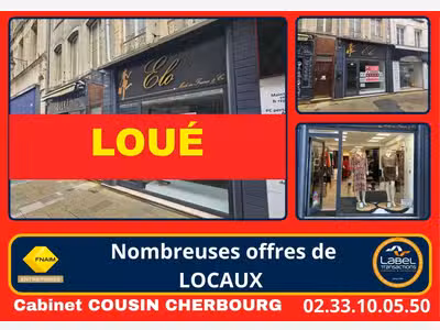 A louer pas de porte neuf 70m² à Cherbourg centre
