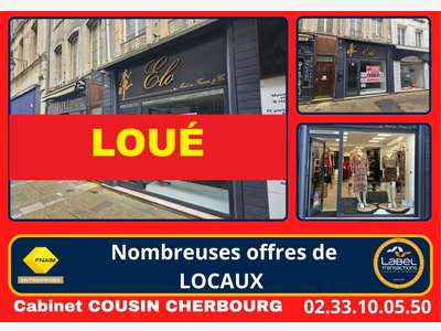 A louer pas de porte neuf 70m² à Cherbourg centre