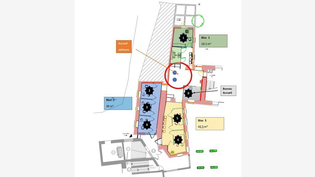 Plateau de bureaux 360m² à louer à Châtellerault
