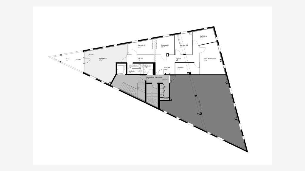 Plateau de bureaux 146m² à louer à Lattes