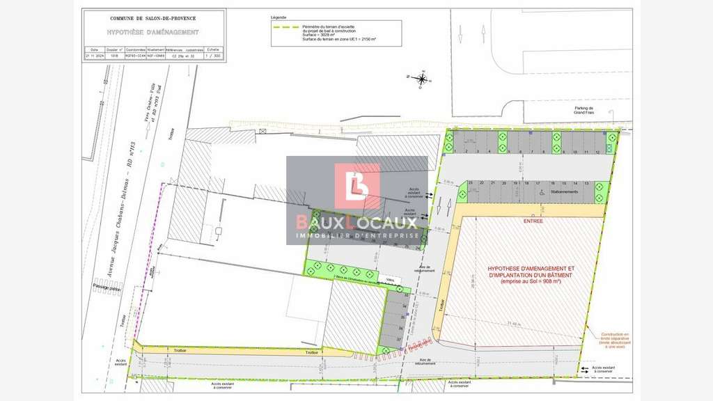 A louer terrain 3028m² emplacement premium à Salon