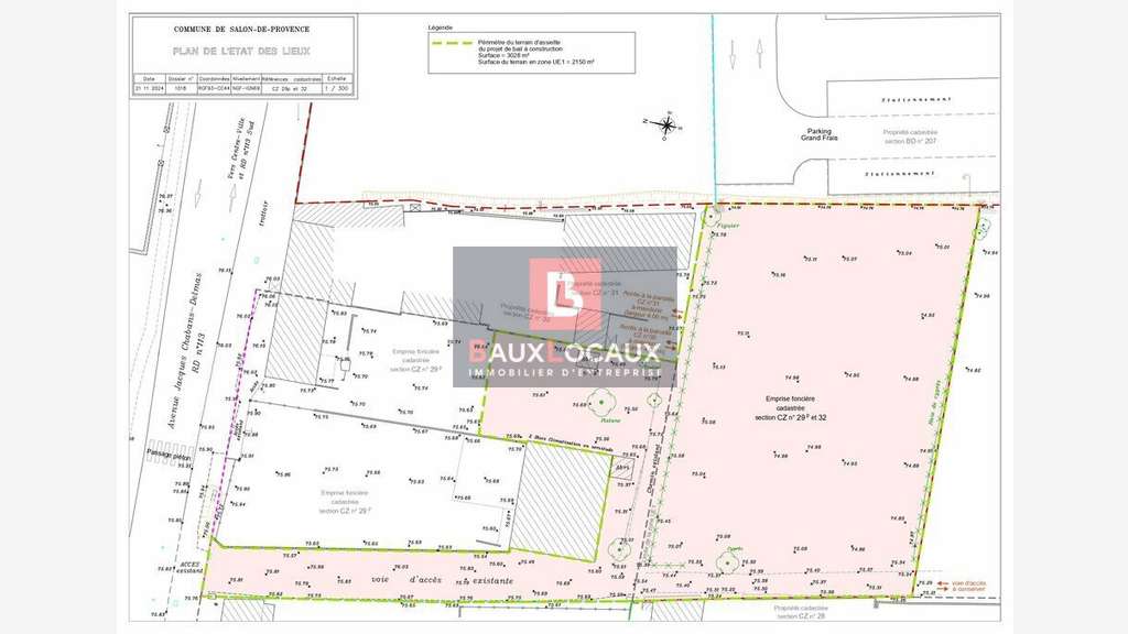 A louer terrain 3028m² emplacement premium à Salon