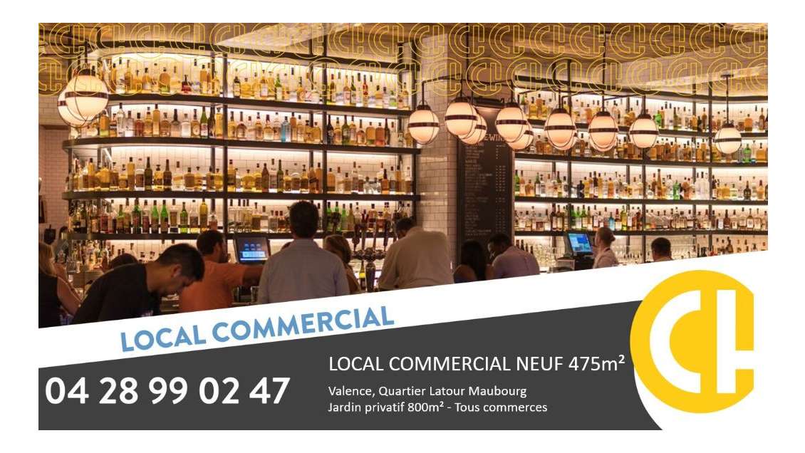 Loue local cial 1381m² à Valence Latour Maubourg