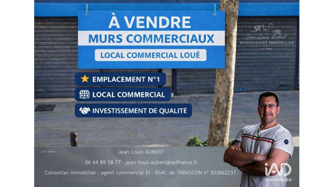 Vente local commercial de 62m² à Châteaurenard