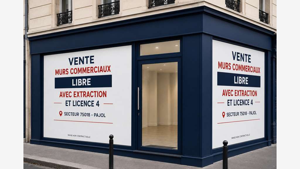 Vente murs et fonds restaurant bar à Paris 75018